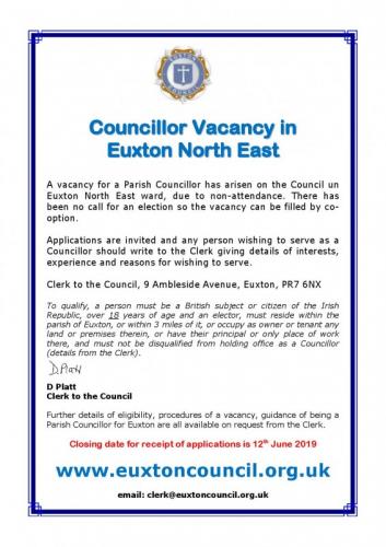 Councillor Vacancy