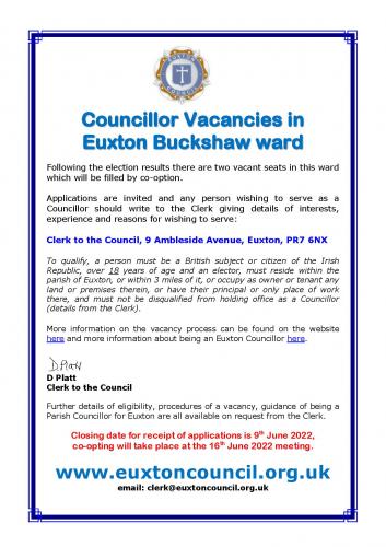 Parish Councillor vacancies